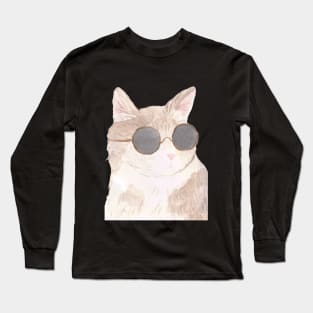 Sunglasses cat Long Sleeve T-Shirt